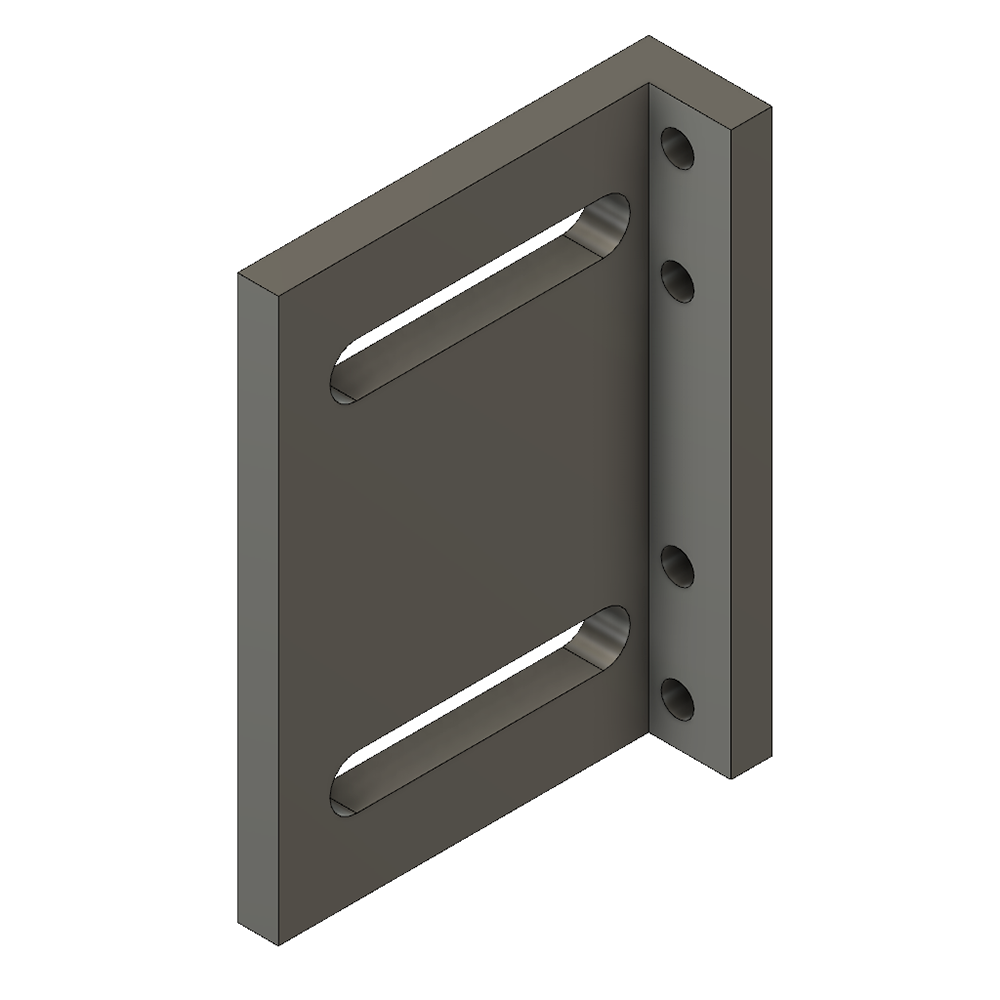 52-122-3 MODULAR SOLUTIONS BRACKET<BR>30 SERIES BALL LATCH 70MM BRACKET W/HARDWARE